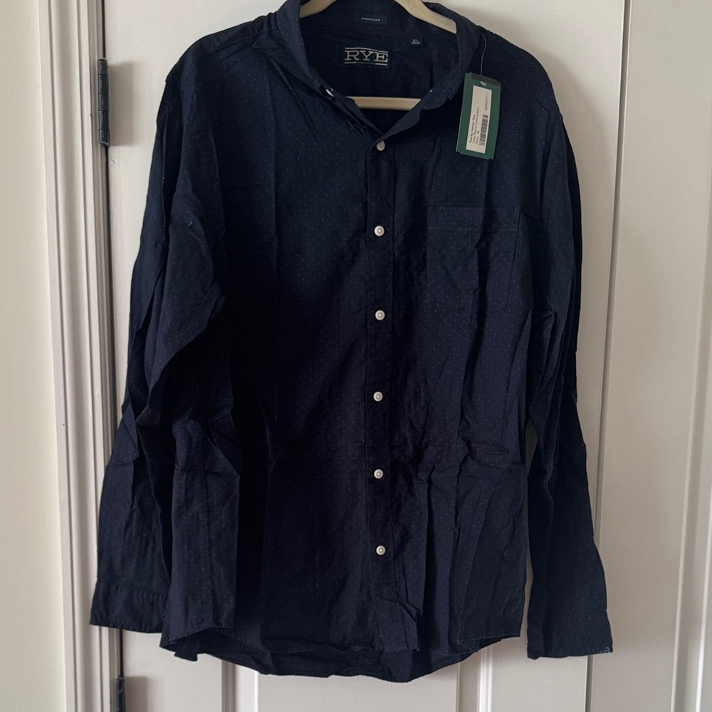 Rye Midnight Black Shirt with White Accents